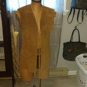 Lightweight suede vest.